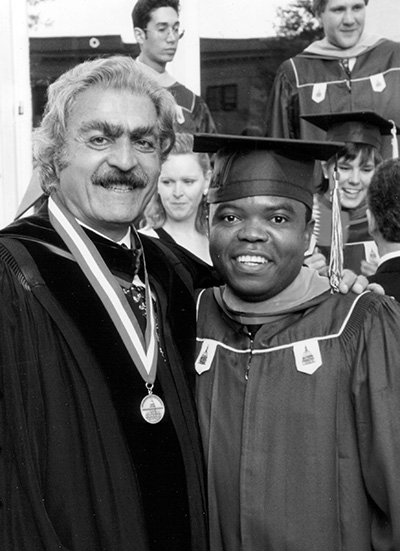 Professor Said with his student Daniel Mulunda Nyanga. One of the many students with whom Said had a special bond and influence, Dr. Rev. Nyanga later became a disciple of Desmond Tutu and a human rights activist.