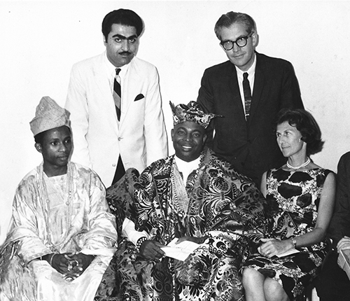 Professor Said with the Oba of Benin and US diplomats on his first tour for the US Department of State in 1964. (Photo courtesy of US State Department.)