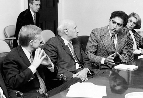 Dr. Said with President Jimmy Carter and other experts at the White House during a meeting of Carter’s Committee on the Islamic World in 1980. (Photo courtesy of the Carter Administration.)